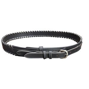 Fisher Size 38 Gun Holster Belt Leather Western Gray Silver Braiding Made in USA